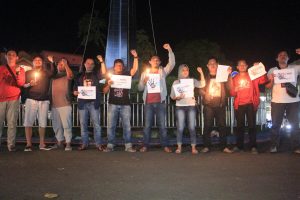 Aksi Jurnalis Kotamobagu Kecam Remisi Pembunuh Jurnalis