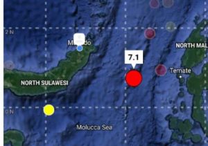 Gempa 7,0 SR Guncang Maluku-Sulut