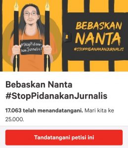 Diananta Diadili, Jurnalis Banjarmasin dan Kotabaru Gelar Aksi Solidaritas