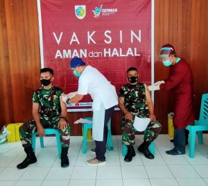 226 Personel TNI di Bolmong Terima Vaksin Covid-19