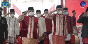 Bupati dan Wabup Bolsel Ikuti Upacara Peringatan Hari Lahir Pancasila Tingkat Nasional