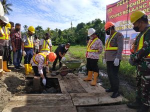 Bupati Iskandar Letakan Batu pertama Pembangunan Mako Polres Bolsel