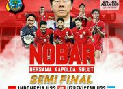 Polda Sulut Gelar Nobar Semifinal Piala Asia U23