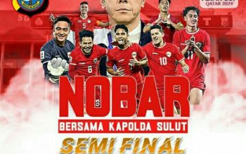 Polda Sulut Gelar Nobar Semifinal Piala Asia U23