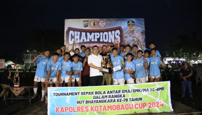 Ketua DPRD Kotamobagu Hadiri Penutupan Turnamen Sepak Bola Kapolres Cup