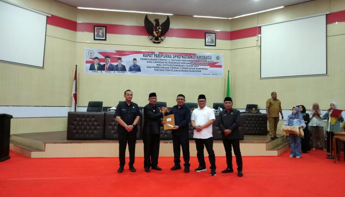 Ketua DPRD Kotamobagu Pimpin Rapat Paripurna Pembicaraan Tingkat II LKPJ Wali Kota Tahun 2023