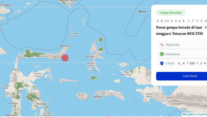 BMKG: Gempa di Tutuyan Sulawesi Utara Akibat Pergerakan Geser (Strike-Slip)