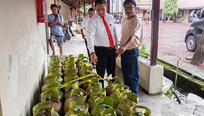 Polres Kotamobagu Sita 68 Tabung Gas Elpiji 3 KG Diduga Tanpa Izin