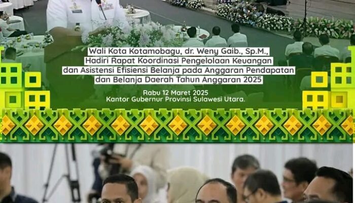 Wali Kota Kotamobagu Hadiri Rakor Pengelolaan Keuangan dan Efisiensi Belanja APBD