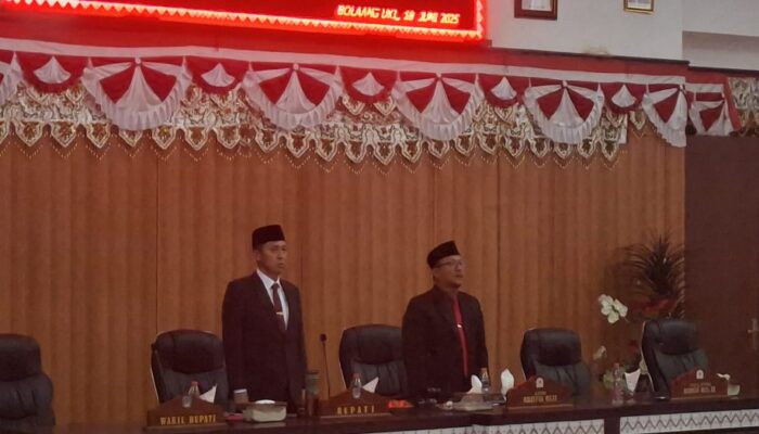 DPRD Bolsel Gelar Paripurna Penyampaian Ranperda dan Ranperbup Pertanggungjawaban APBD TA 2024