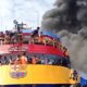 Kapal Penumpang Barcelona dari Talaud Menuju Manado Terbakar di Tengah Laut