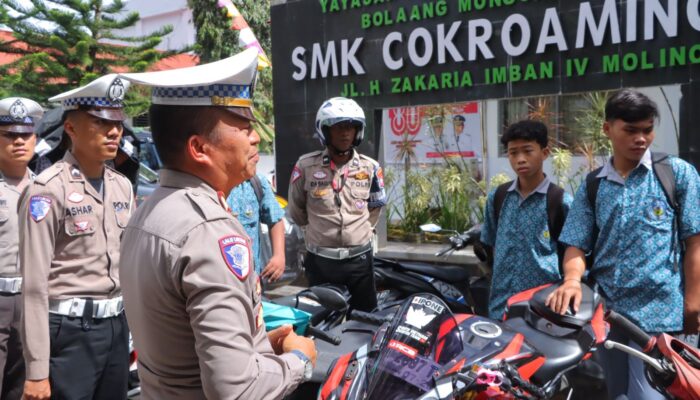 11 Knalpot Racing Terjaring Razia di SMK Cokro Aminoto