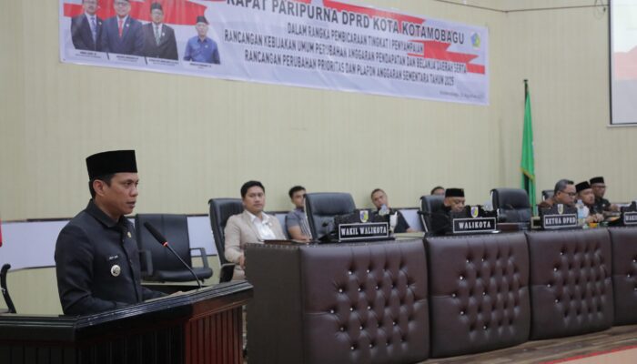 Wali Kota Kotamobagu Sampaikan Rancangan Perubahan APBD Tahun Anggaran 2025 di DPRD