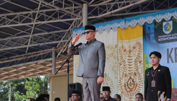 Sekda Kotamobagu Pimpin Upacara Hari Kesaktian Pancasila di Alun-Alun Boki Hontinimbang