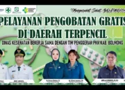 Dinkes Bolmong Bersama PKK Berikan pelayanan kesehatan gratis Untuk daerah terpencil 