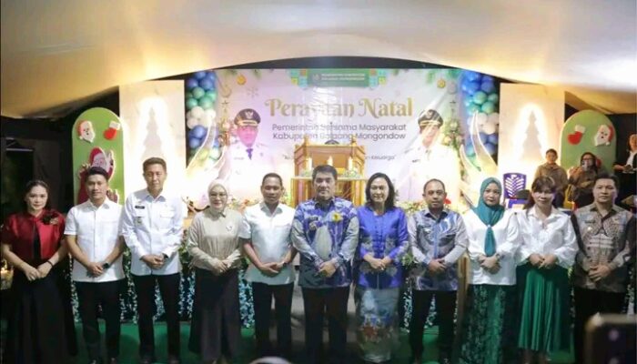 Wali Kota dan Wawali Kotamobagu Dampingi Gubernur Sulut pada Perayaan Natal Pemerintah di Bolmong