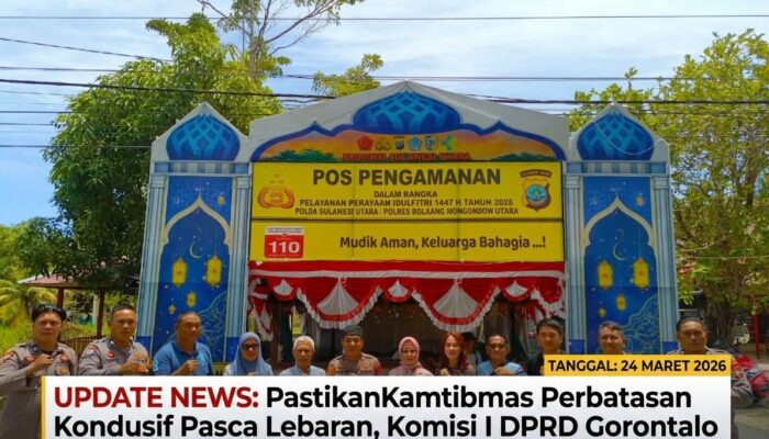 Pastikan Kamtibmas Perbatasan Kondusif Pasca Lebaran, Komisi I DPRD Gorontalo Sambangi Pinogaluman
