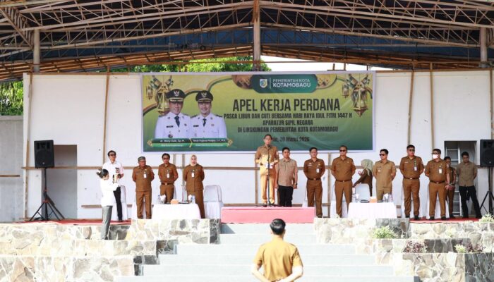 Wali Kota Kotamobagu Pimpin Apel Perdana Pasca Libur Nyepi dan Idul Fitri 1447 H