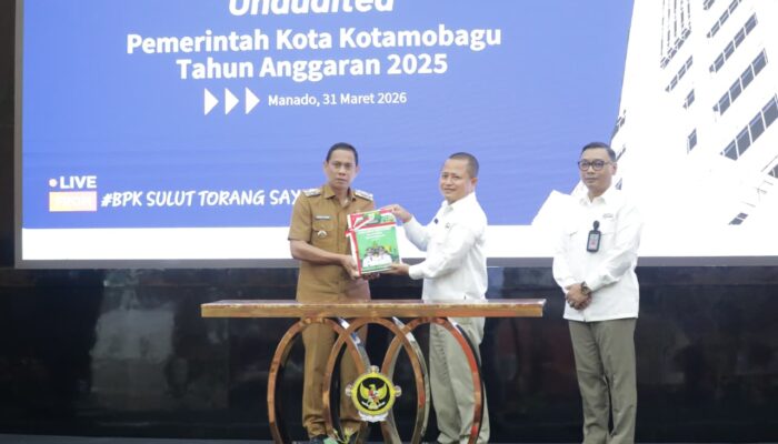 Wali Kota Kotamobagu Serahkan LKPD Unaudited 2025 ke BPK Sulut