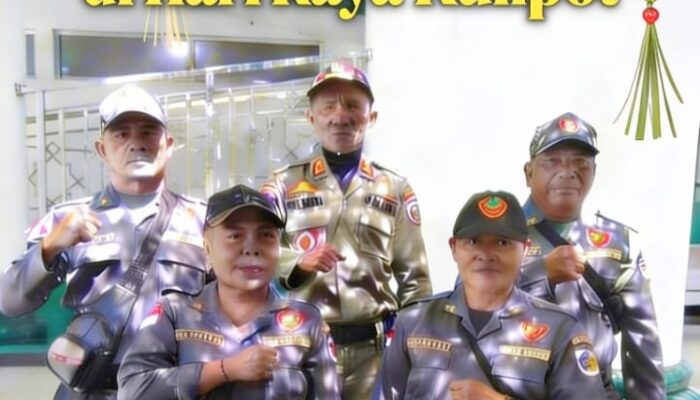 Linmas Motoboi Kecil Siap Amankan Perayaan Hari Raya Kulipat di 18 RT