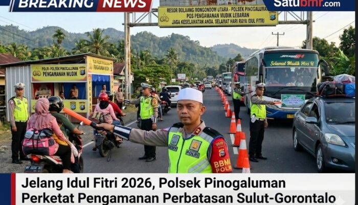 Jelang Idul Fitri 2026, Polsek Pinogaluman Perketat Pengamanan Perbatasan Sulut-Gorontalo