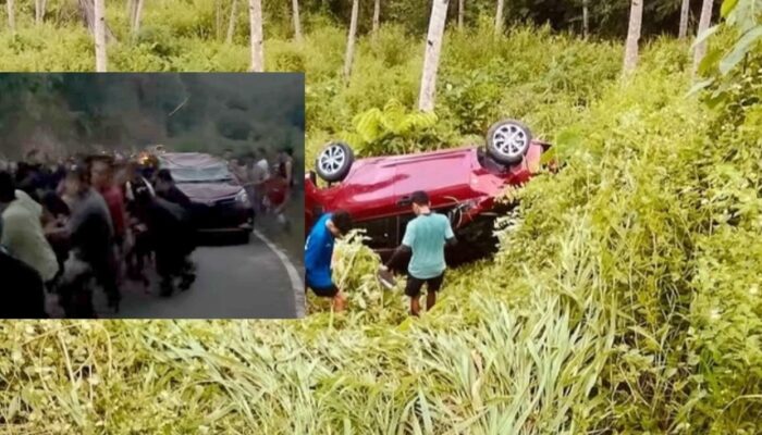 Mobil Toyota Calya Terjun ke Jurang di Pinolosian Timur, Pengemudi Selamat