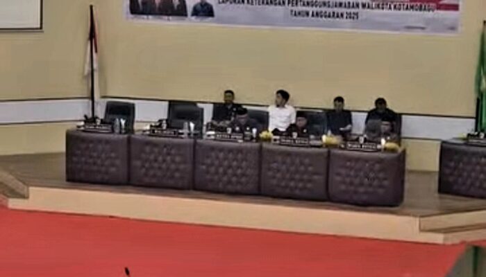 Wawali Rendy Mangkat Sampaikan LKPJ 2025 di DPRD Kotamobagu